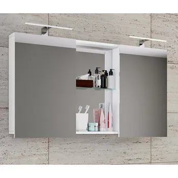 Koupelnový nábytek Vcm Zrcadlová skříňka Budasi, bílá