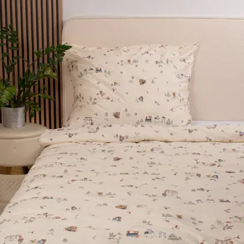 Bavlněné povlečení 140x200 cm zima u medvídků