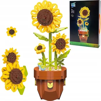 ostatní stavebnice Stavebnice pro stavbu slunečnice, 359 kostek pro stavbu květin, 3D dekorace