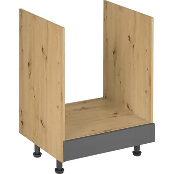 Kuchyňská skříňka LANGEN šp | dolní skříňka D60ZK PUSH OPEN pro vestavnou troubu | 60 cm | SOKL v CENĚ | artisan/šedá
