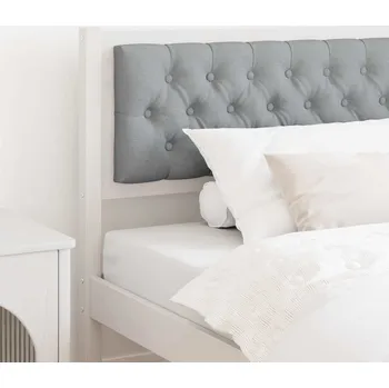 vidaXL Čelo postele Bílá a světle šedá 100 cm Masivní borovicové dřevo