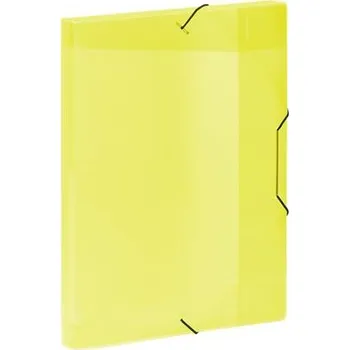 Desky s gumičkou "Coolbox", transparentní žlutá, PP, 30 mm, A4, VIQUEL