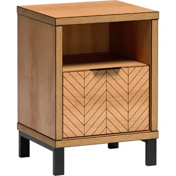 Noční stolek FONTI | noční stolek F-13 + kovové nohy 12 cm | 47 cm | dub karamel