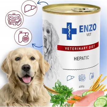 Krmivo pro psa Vlhké Krmivo pro psa Enzo Veterinary Diet Hepatic Drůbež 400g
