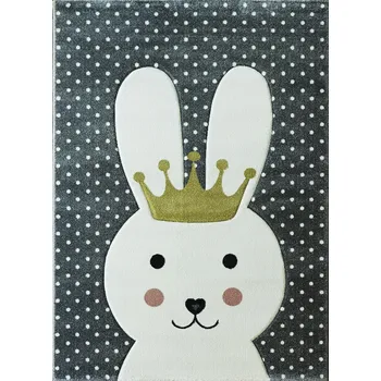 Koberec KOBEREC pro děti KRÁLÍK šedý 120x180