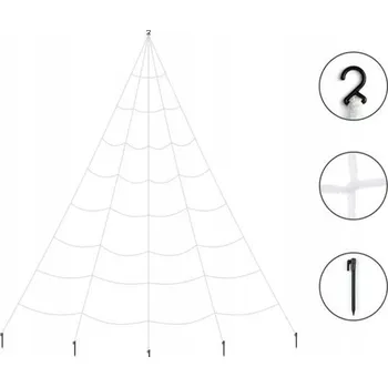 Obraz Dekorace Pavučina, bílá, 5x4cm HDD1-008