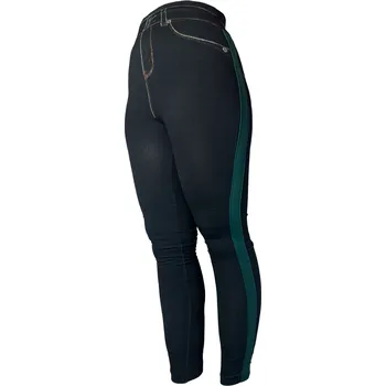 Dámské legíny Dámské bambusové legíny černé se zeleným pruhem DH988-4 Velikost: XXL/3XL