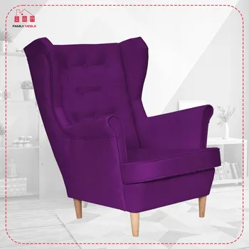 Křeslo Křeslo ušák ARI skandinávský Family Meble ŠVESTKOVÁ fialová fialový