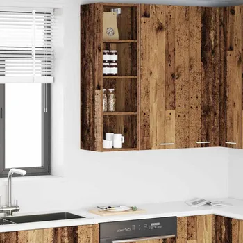 Příborník do zásuvky vidaXL Závěsná skříňka s úložištěm Riga Staré dřevo 30 x 29,5 x 100 cm