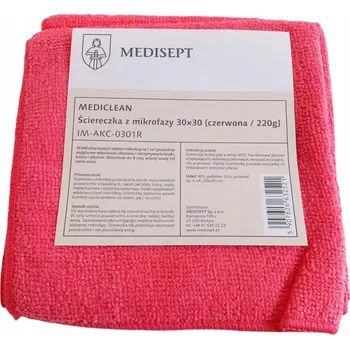 Utěrka Utěrka z mikrovlákna (mikrofáze) Medisept v balení 5 ks červená