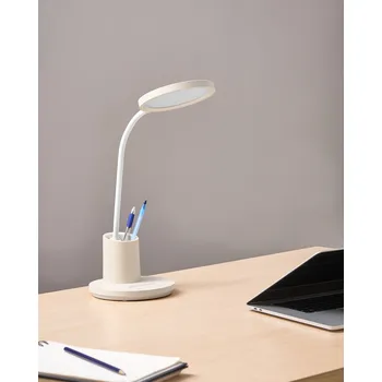 Lampička Stolní LED lampa béžová stolní osvětlení lampa na čtení k počítači nastavitelné rameno stmívač změna barevné teploty světla CCT Beliani