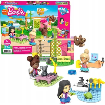 ostatní stavebnice Mega Bloks Stavebnice GYH09 MEGA BLOKS CONSTRUX BARBIE PET SALON GYH09 97 ks