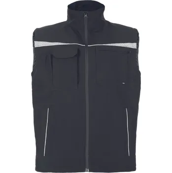 Pánská softshellová bunda EMERTON STRETCH zimní vesta - černá - 3XL