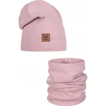 Čepice Dětská Čepice Ander s jarní Nákrčník Benjamin tmavě Pink 56