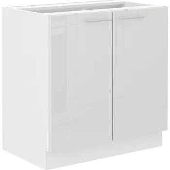 LARA wh | dolní skříňka 80ZL 2F dřezová | 80 cm | bílá lesk