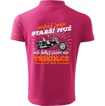 Pánská košile Možná jsem starší muž - tříkolka - Polokošile pánská Pique Polo 203 - M ( Purpurová )