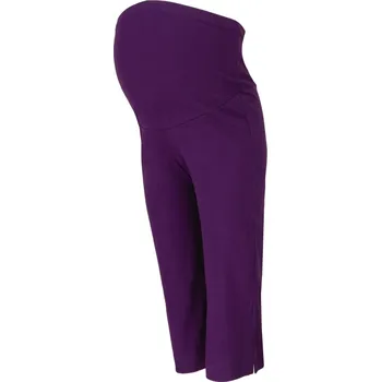 Těhotenské šaty Be MaaMaa Těhotenské 3/4 tepláky s elastickým pásem - fialové Velikost oblečení: M (38)