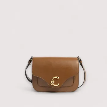 COCCINELLE C-ME CALF KOŽENÁ KABELKA COGNAC M AW25