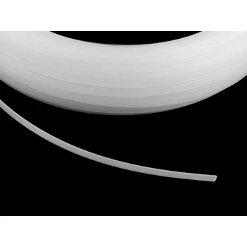 Kostice plastová plochá vroubkovaná šíře 8 mm, barva transparent