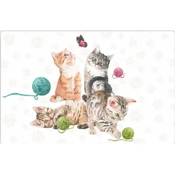 prostírání Prostírání plastové Hravá koťátka 28 x 43cm 1000680