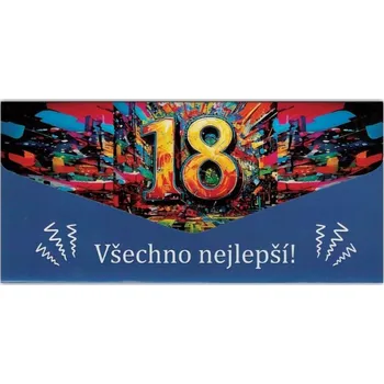 Obálka na peníze s přáním CDL 13, Všechno nejlepší ,,18,,