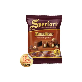 Trvanlivě pečivo Sperlari Pralinky z mléčné čokolády s celými lískovými oříšky Zanzibar 117g