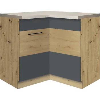 Kuchyňská skříňka INFINITY s | dolní skříňka 16D rohová | 90x90 cm | artisan/šedá mat