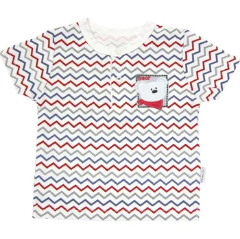 Kojenecký body Polo tričko krátký rukáv Mamatti - Zvířátka zigzag, vel. 68 Velikost: 68 (3-6m)