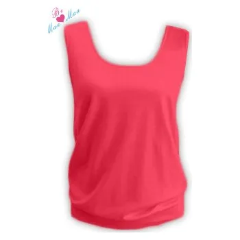 Těhotenská móda Be MaaMaa Top LADA - korál Velikost oblečení: S/M