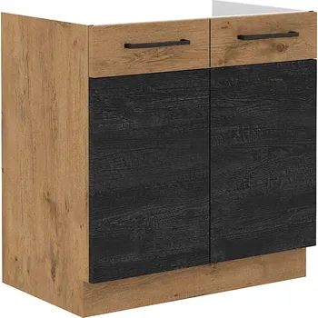 Kuchyňská skříňka VIGO d | dolní skříňka 80ZL 2F na dřez | 80 cm | lancelot/dark wood