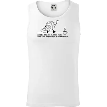 Pondělí, den, kdy si mozek vezme dovolenou - Tílko pánské Core - M ( Bílá )