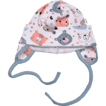 Kojenecký body Baby Nellys Čepička na zavazování, bavlna, Space Bear, Baby Nellys, pastel mint Velikost: 50/56 (0-2m)