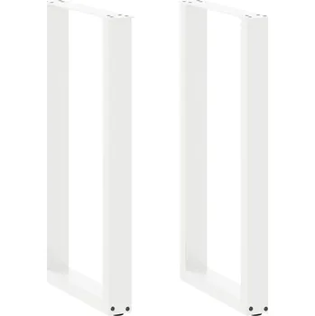 Jídelní stůl vidaXL Nohy barového stolu ve tvaru U, 2 ks, bílé, 50 x (90-91) cm, ocelové