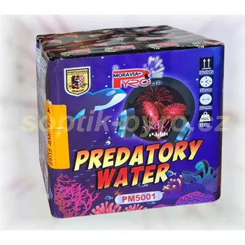 Zábavní pyrotechnika kompakt 36 výstřelů Predatory Water (zábavní pyrotechnika kategorie F2 (prodejné od 18 let))
