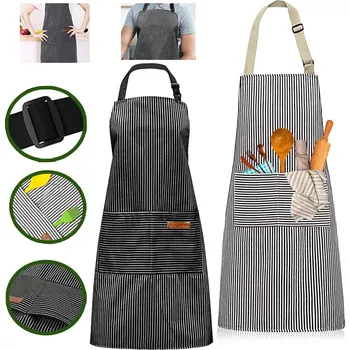 Kuchyňská zástěra SADA 2x KUSŮ KUCHYŇSKÁ ZÁSTĚRA ČERNÁ GASTRONOMIE + Kapsa