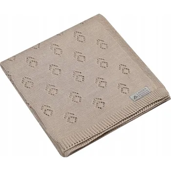 Dětská deka Dětská deka Ander z bavlny a bambusu, hnědá deka ADELARDO BROWN 75x100 cm