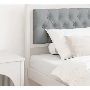 vidaXL Čelo postele Bílá a světle šedá 80 cm Masivní borovicové dřevo