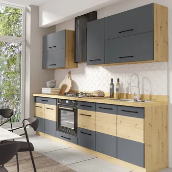 Kuchyňská linka Kuchyňská linka INFINITY s | 260 cm | artisan/šedá mat | VÝBĚR KOVÁNÍ