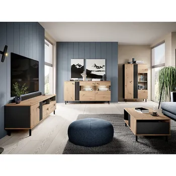 Obývací stěna Obývací stěna MADIS | sestava A | 4 díly | artisan/antracit