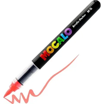 Akrylová fixa M&G Mocalo štětcová, Shiny Red 201