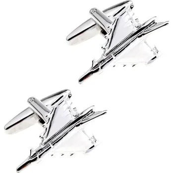 Manžetový knoflíček Manžetové knoflíčky stíhačka Saab JAS 39 Gripen Stříbrná