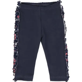 Dívčí legíny Mamatti Kojenecké legíny s lampasy, Flowers - granátové Velikost: 68 (3-6m)