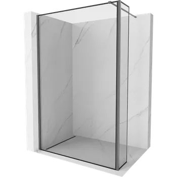 Mexen Kioto sprchová zástěna Walk-in 130 x 30 cm, černý rám, gun metal - 800-130-212-95-70-030 Sprchové stěny