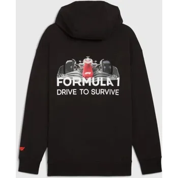 Pánská mikina Fanouškovská mikina s kapucí Puma F1 Drive To Survive černá Velikost: XL
