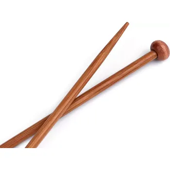 Jehlice Pletací jehlice světlé bambusové rovné č. 4 mm