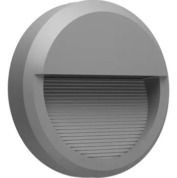 Venkovní osvětlení ACA Lighting LED přisazené svítidlo SLIM 8W/230V/3000K/430Lm/65°/IP65/IK08, kruhové šedé