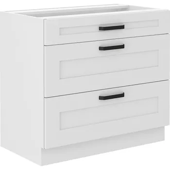 LUNA bb | dolní skříňka 80 D 3S se zásuvkami PREMIUM BOX | 80 cm | bílá mat