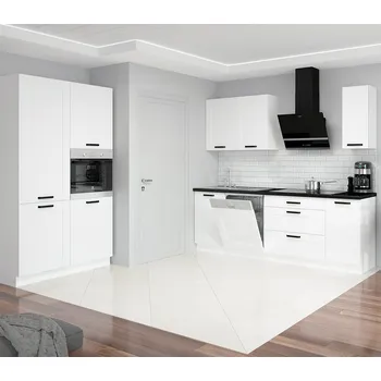 Kuchyňská linka Kuchyňská linka LUNA bb | 120 + 230 cm | PREMIUM BOX zásuvky | UNI dvířka | bílá mat