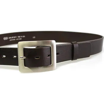 Opasek PENNY BELTS Kožený opasek 10804 tmavě hnědý - 100 cm