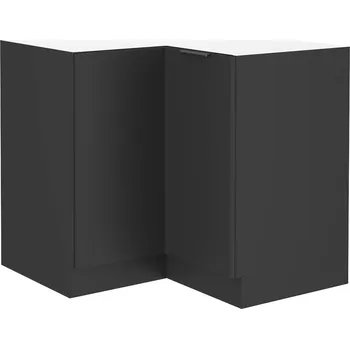 SIENA | dolní skříňka 90x90 ND 2F rohová s policí | 90x90 cm | černá